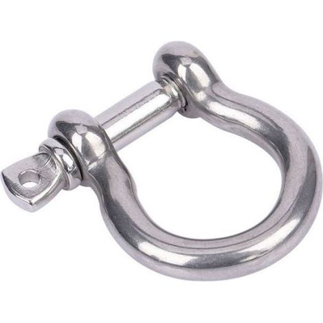 6pcs Manille à arc D - Acier inoxydable 304 Résistant - Gréement et transport - M4 (1/5)