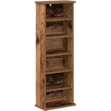 CD Regal Altholz 60 x 17 x 92 cm Holzwerkstoff vidaXL (1/5)