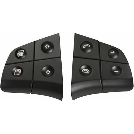 Ulisem Remplacement Des Boutons De Commande Au Volant Pour Mercedes Benz W164 W245 W251 Ml Gl Br Classe, Noir, 4 Cles (1/5)