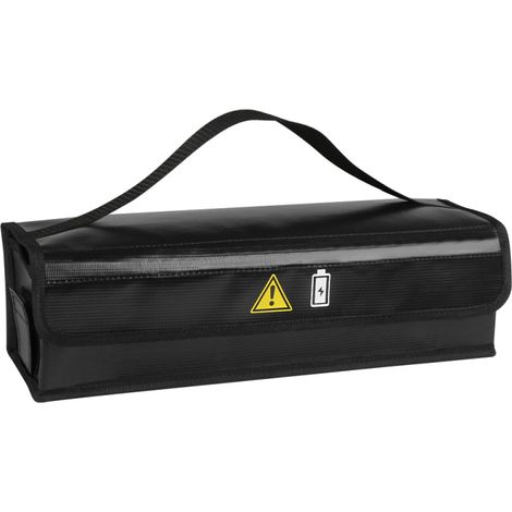Sacoche anti-feu batterie vélo électrique - Housse ignifugée fibre de verre, étanche pour transport et charge, 41x14x13cm (1/5)