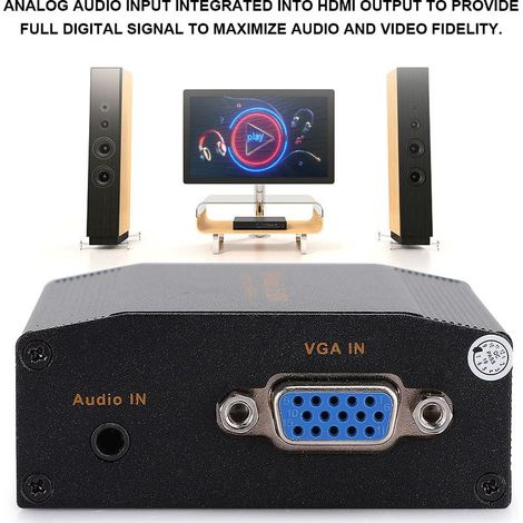 VGA zu HDMI 1080P Audio-Konverter – Tragbarer Adapter für Video und Audio (1/5)
