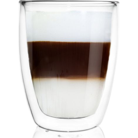 Doppelwandiges Thermosglas für Latte Macchiato oder Kräutertee, 330 ml (1/5)