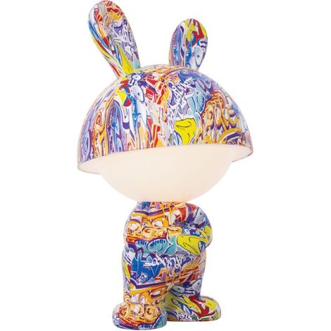 Xanlite - Lampe à poser ARTLITE - Lapin POP ART - led intégrée, RVB / Blanc chaud, rechargeable USB - ARTLITE