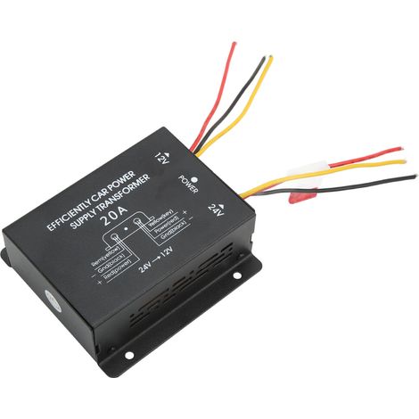 Convertisseur 24V vers 12V 20A Protection Court-Circuit Régulateur de Tension Automobile Professionnel Écologique (1/5)