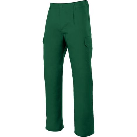 Pantalón industrial con costura de seguridad y bolsillos de parche VELILLA Serie 345 64 Verde bosque