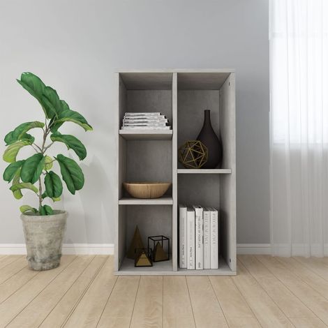 Buffet/Bibliothèque,Vintage Armoire de Rangement pour salon/séjour Gris béton 50x25x80 cm Aggloméré -TZ76589 (1/5)