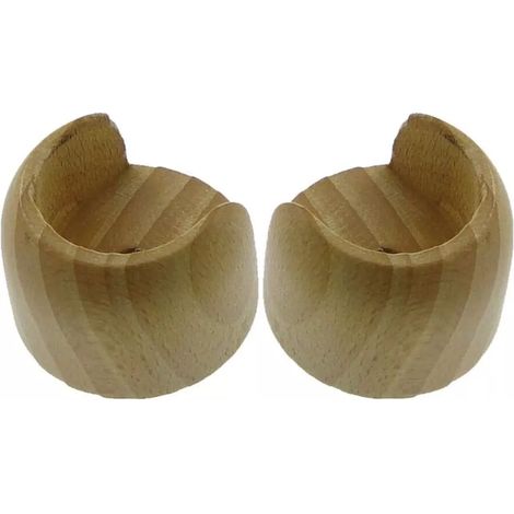 2 supporti parete/parete per bastone ø28mm - colore naturale.