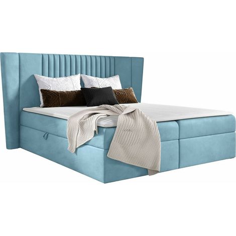 Lit boxspring Fenestra, Magic Velvet 2260, Continental, Double, 160x200, Tissu, Disponible, 213x214x103cm (1/5)