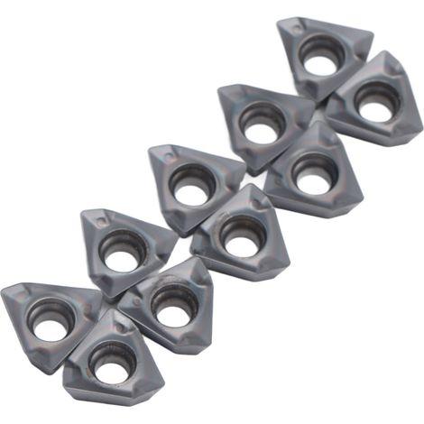 10-teiliges Set Wendeschneidplatten aus Hartmetall für Drehmaschinen, Fräsen und CNC-Bearbeitung von Holz und Metall (1/5)