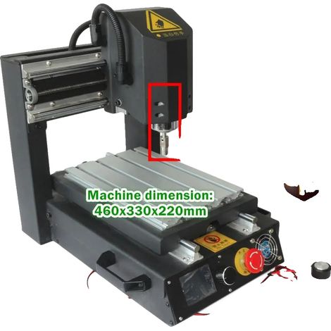 Fresadora CNC, sistema de control autónomo, diseño compacto de sobremesa, 220 V (1/5)