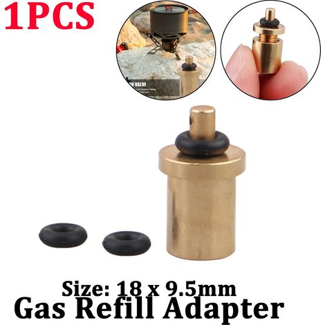 Adaptateur de remplissage direct pour cartouche de gaz butane de camping (1 pièce), compatible avec les réchauds de camping portables. (1/5)