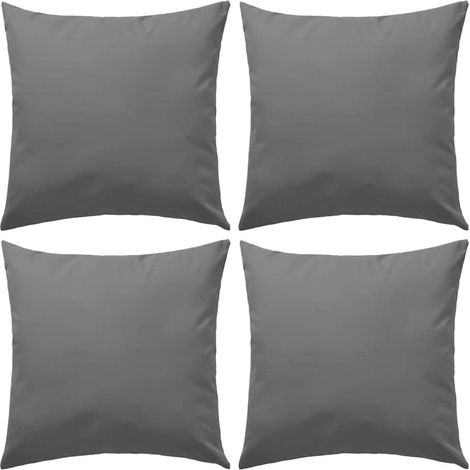 Oreiller d'extérieur lot de 4 45 x 45 cm Gris (1/5)