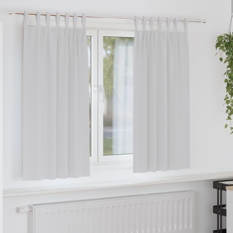 Cortinas Opacas con Anillas 2 uds. Gris Pálido 175 x 140 cm vidaXL (1/5)