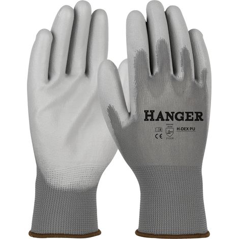 Gants de travail H-Dex T 10 enduit polyuréthane en 12 paires - HANGER - 300009