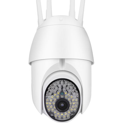 Caméra de sécurité sans fil extérieure, réseau Wi-Fi 2,4 GHz, étanche, dôme panoramique, prise secteur 100-240 V. (1/5)