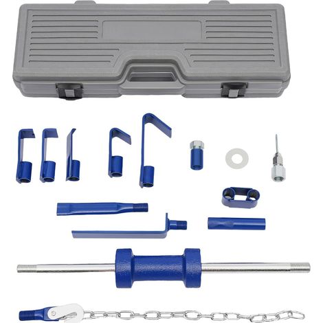 Kit de réparation de bosses de voiture - 58 cm - Marteau coulissant - Avec 20 pièces et boîte à outils pour PDR - Outil de carrosserie pour bosses et bosses (1/5)