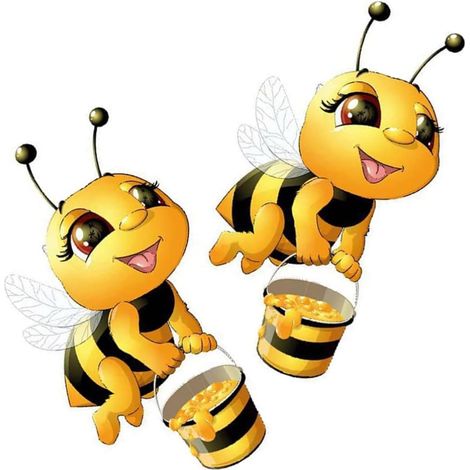 2 Autocollants Muraux d'abeille Autocollants d'abeille 3D De Dessin Animé Autocollants Muraux d'abeille Jaune pour Filles Garçons Enfants Chambre Salle De Jeux Salle De Jeux