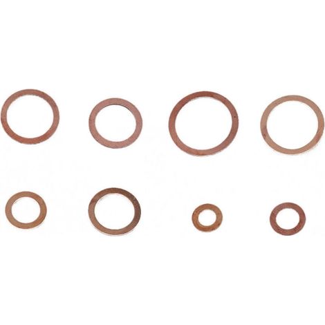 Kit de 80 Rondelles Métalliques pour Bouchon de Carter en Cuivre Massif, Assortiment pour Moteur et Garage, Boîte Incluse (1/5)