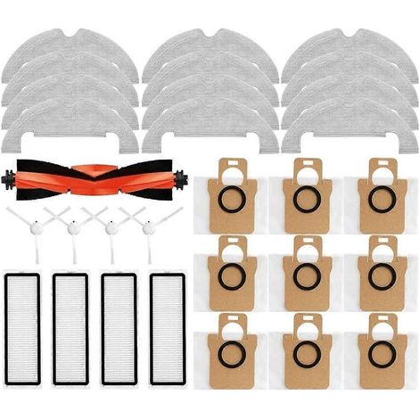 Accessoires pour aspirateur robot X10 : pièces détachées pour aspirateur robot, brosse principale, filtre HEPA, lingette de nettoyage, sac à poussière. (1/5)