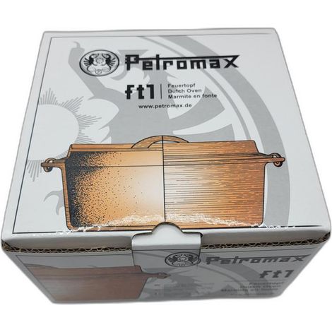 Petromax Feuertopf ft1t ohne Füße 0,93 Liter Gusseisen 18 x 11,5 x 18 cm Dutch Oven (1/5)