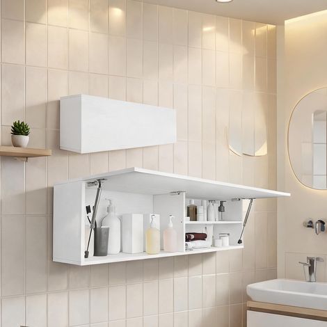 Meuble de salle de bain bianco en MDF 120 x 23 x 30 cm (1/5)