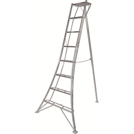 Niwaki Aluminium 3-Holm-Gartenleiter Silber 190x125x243 cm (1/5)