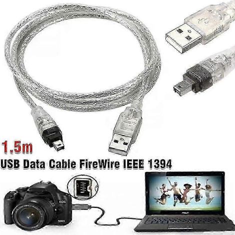 Câble de données USB Mini DV pour caméscope HDV Firewire IEEE 1394 : montage sur PC (1/5)