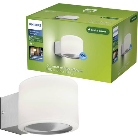 Philips LED Otis 929004141001 Lampada da parete per esterni a LED LED (monocolore) 4.3 W acciaio inox (1/5)