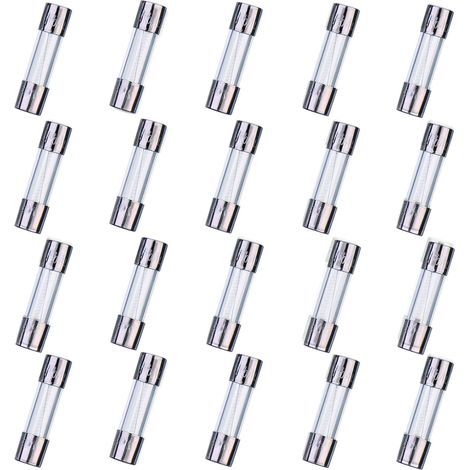 20 Fusible, Verre À Soufflage Rapide 5A, Métal 250V, Électroménager (1/3)