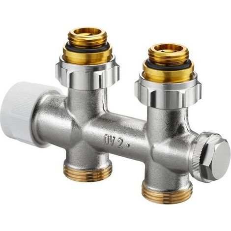 OV Zweirohrarmatur Multiblock T Durchgang. 1/2 AGx3/4 AG
