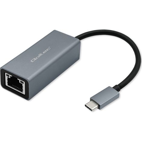 Adaptador de red Qoltec USB-C 3.1  RJ45  Ethernet  1000 Mb/s  Aluminio (1/5)