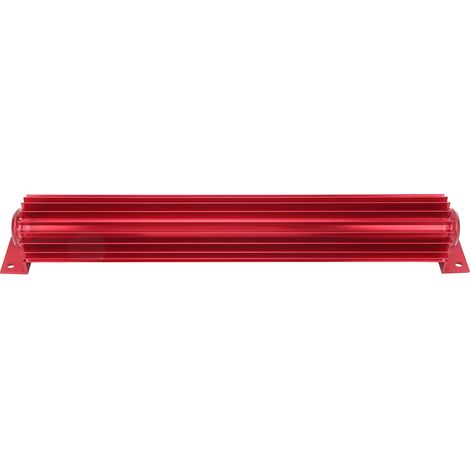 Radiateur d'huile de transmission en aluminium 18 pouces, refroidissement rapide, anodisé, universel, compatible voiture et camion, rouge (1/5)
