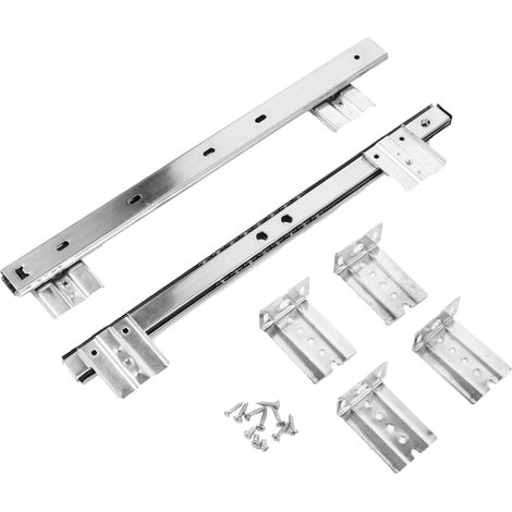 Rail de plateau clavier avec fermeture amortie et roulements à billes (1/5)