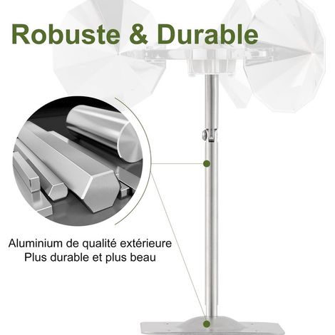 Anti Pigeon,Effaroucheur Oiseaux pour Balcon,Réflexion à 360°,Repulsif Pigeon avec Base en Aluminium,Effaroucheur Pigeons pour Jardin,Toit,Balcon