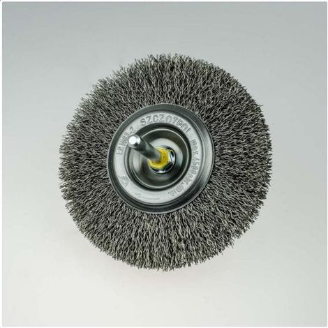 Szczotpol SZ010-AKA - Cepillo de disco cónico, 100mm, para trabajos de limpieza y desbaste en metales, alta resistencia.