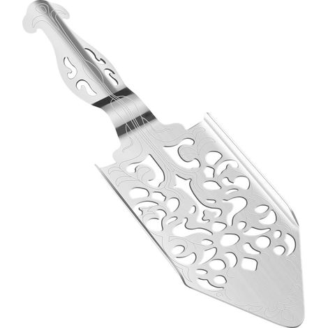 Colador de azúcar de acero inoxidable - Colador de helado - Colador ranurado - Colador - Colador de azúcar - Utensilio de cocina - Plata vintage - 1 pieza