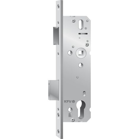 KFV Rohrrahmenschloss 49PZW, DM 45mm, Entfernung 92mm, Stulp 245x16x3mm verzinkt
