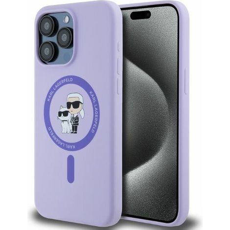 Karl Lagerfeld MagSafe Lila iPhone 15 Pro Max Hülle (1/5)