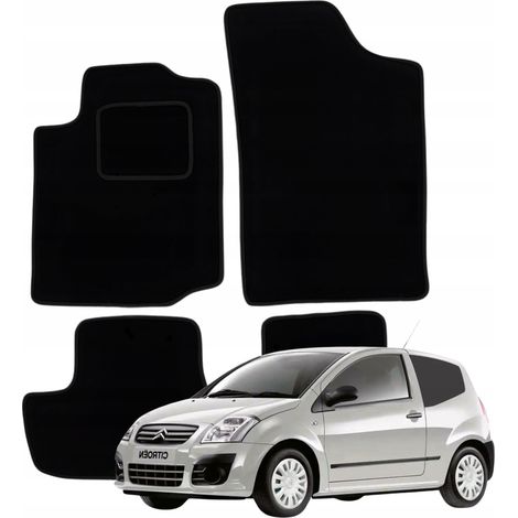 Tapis de sol en velours, tapis de voiture, essuie-glaces pour Citroën C2 (2003-2009) (1/5)