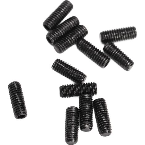 12-teiliges Set aus Metallschrauben zur Höhenverstellung des Sattels, Zubehör für E-Gitarrenbrücken, Schwarz (1/5)