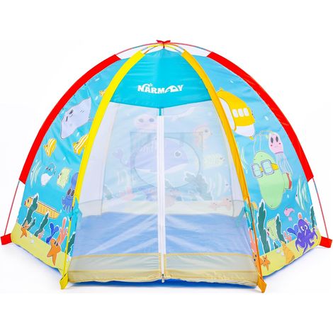 Kids Tent for Indoor Outdoor Play 182 x 152 x 121 cm Ocean World (1/5)