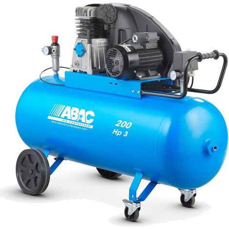Abac - Compresseur à courroie 2 étages 200 litres 3 cv 2,2 kW 400 V Tri - PRO A49B 200 CT3 (1/3)