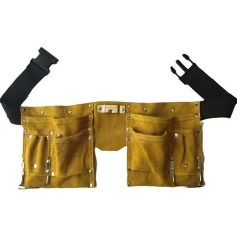 Ceinture porte-outils robuste en cuir à 11 poches (1/5)