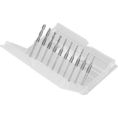 Schaftfräser-Set HSS Flachkopf-CNC-Fräser mit geradem Schaft für Holz 1,0–3,175 mm (1/5)