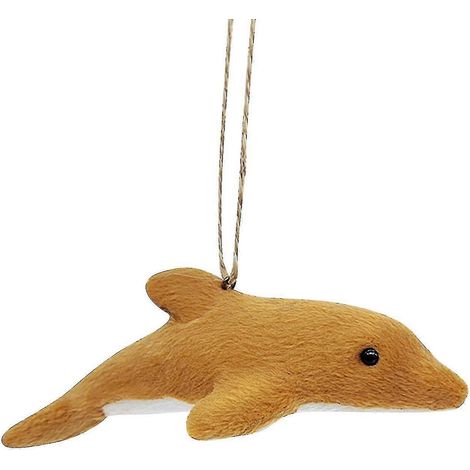 Pendentif dauphin réaliste, décoration de Noël, peluche, modèle animal, accessoire cadeau (1/5)