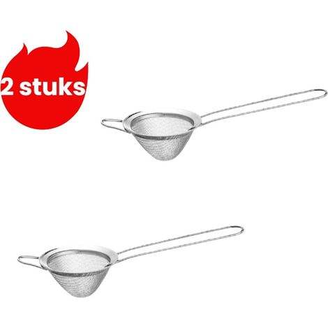 Filtre à lait de soja en acier inoxydable (2 pièces) - Passoire à jus ménager - Petite passoire de cuisine - Argenté (1/5)