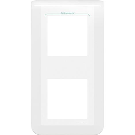Plaque de finition verticale Mosaic pour 2x2 modules blanc antimicrobien LEGRAND 078723L