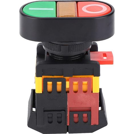 Interrupteur à double bouton-poussoir Apbb-22/25n, voyant LED, 380 Vca, commande momentanée sans contact (1/5)