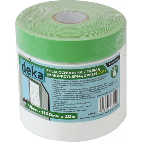 FOLIA OCHRONNA Z TAŚMĄ ZIELONĄ DO ZEWNĄTRZ 110CM20M - D-300-0261