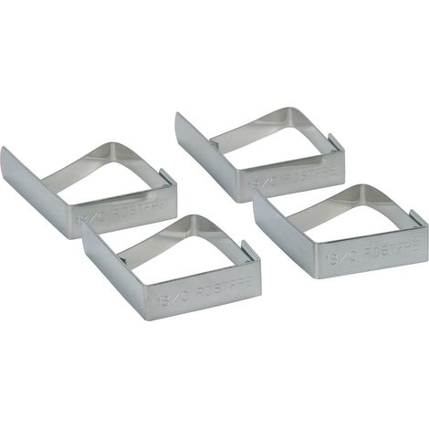 Lot de 4 Pinces pour nappe, Inox, Ajustable, Résistant à la rouille, Intérieur et extérieur (1/5)